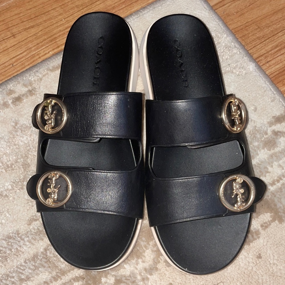 Authentic Coach Leather Sandals 7.5